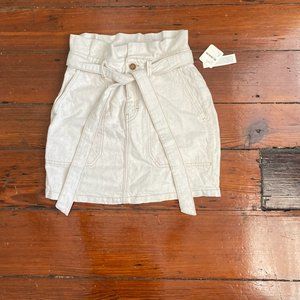 Urban Outfitters Cream Paperbag Skirt
